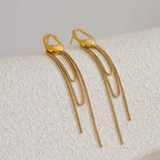 Water Drop Dangle Earrings for Women gold