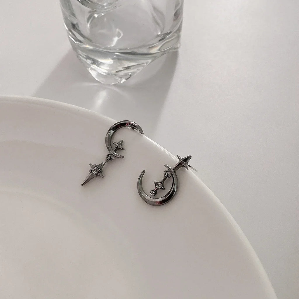 Moon and Stars Dangle Earrings