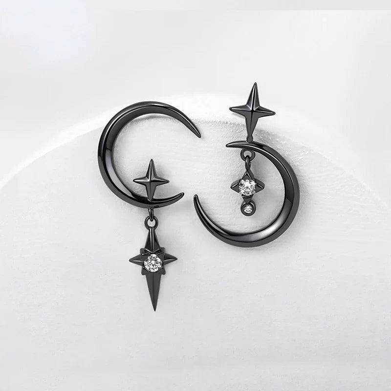 Moon and Stars Dangle Earrings