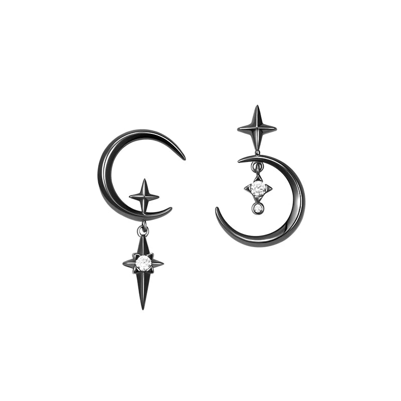 Moon and Stars Dangle Earrings