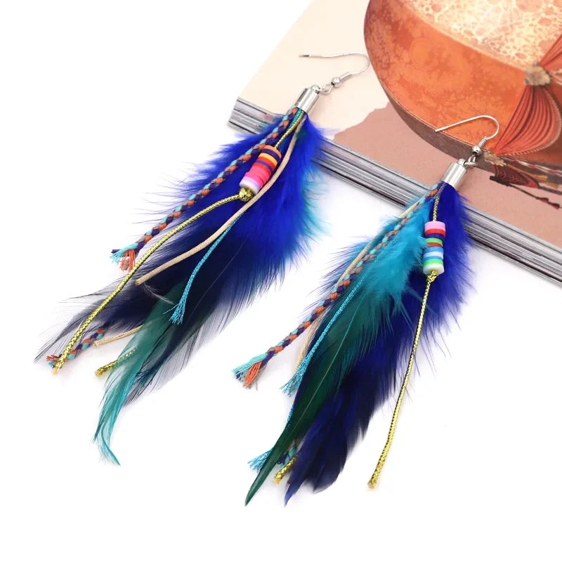 Feather Drop Earrings 1