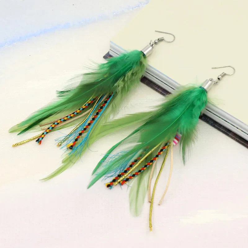 Feather Drop Earrings 4