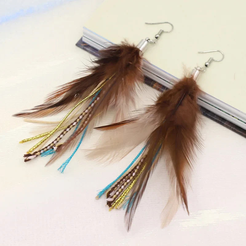 Feather Drop Earrings 2