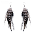 Dangling Earrings with Pheasant Feathers