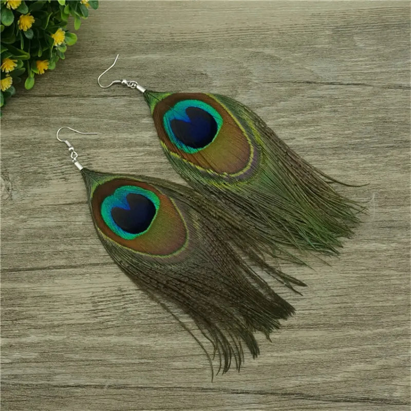 Pan Feather Dangle Earrings