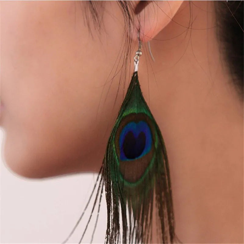 Pan Feather Dangle Earrings