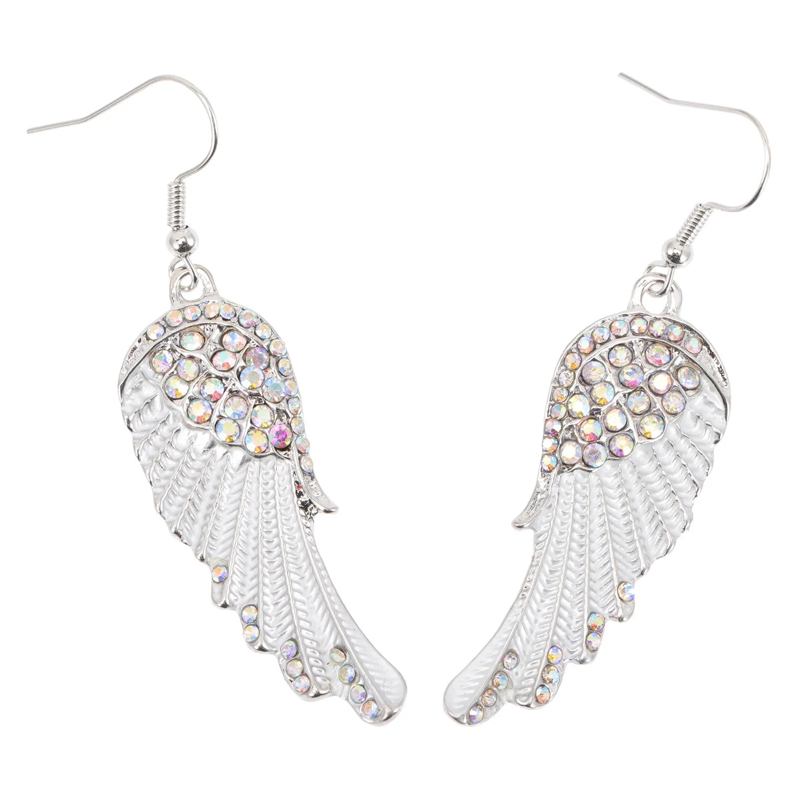 Women's angel wing dangling earrings 