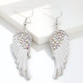 Women's angel wing dangling earrings 