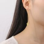 Women's Dangle Earrings Tree of Life Gold