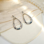 Retro Water Drop Dangle Earrings silver