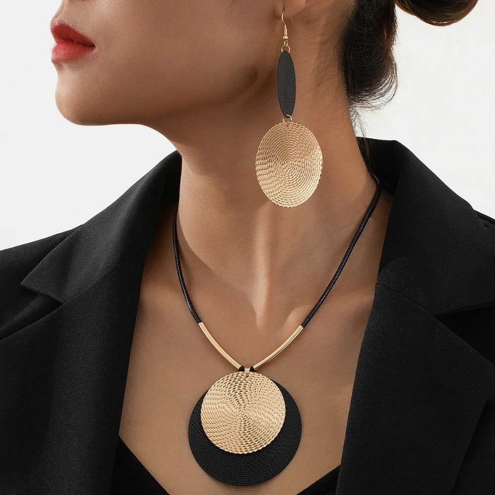Bohemian Chic Round Drop Earrings