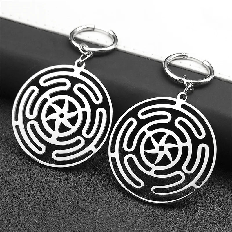 Hecate’s Wheel Strophalos Dangle Earrings for Women
