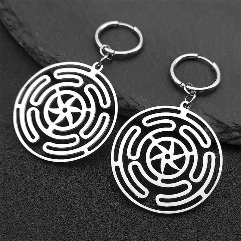 Hecate’s Wheel Strophalos Dangle Earrings for Women