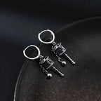 Buddhist Prayer Wheel Dangle Earrings