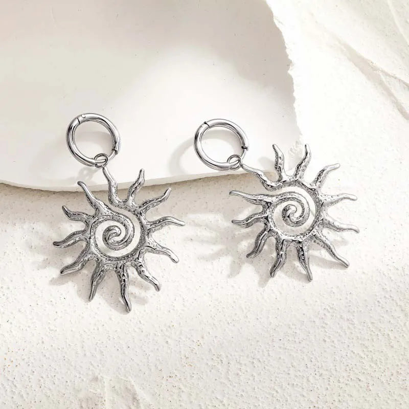 Sun Drop Earrings Silver