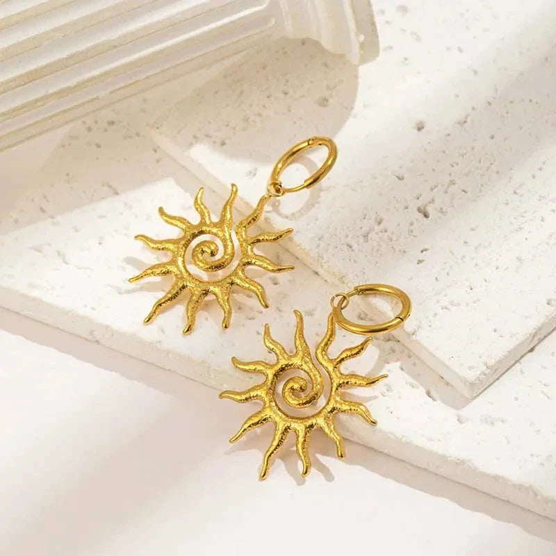 Sun Drop Earrings Gold
