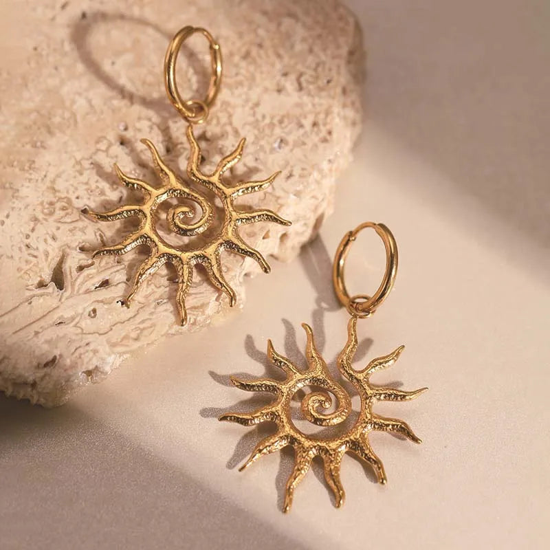 Sun Drop Earrings Gold