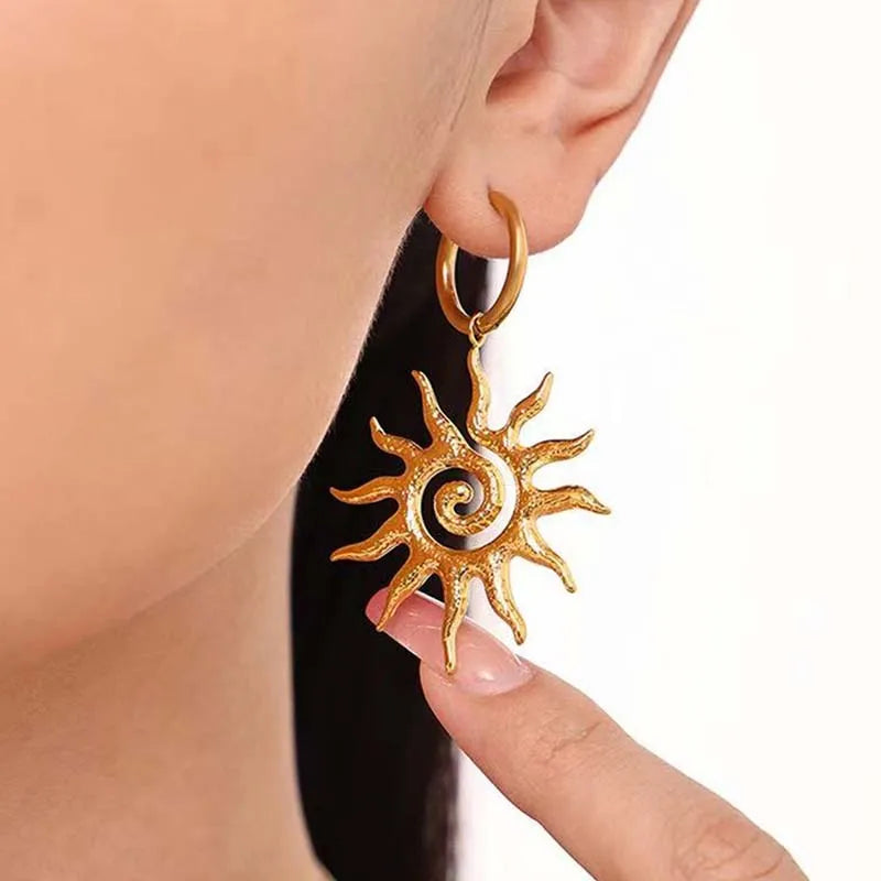 Sun Drop Earrings Gold