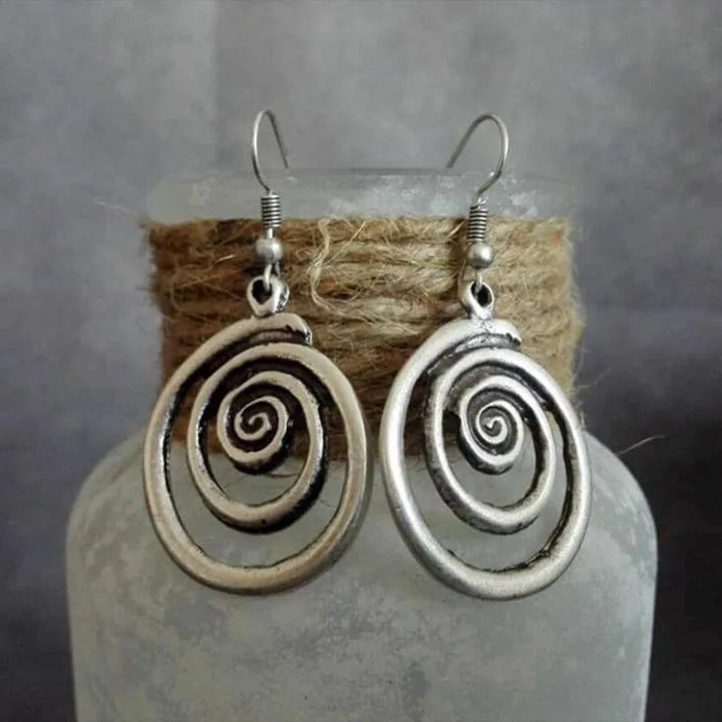 Women's Spiral Drop Earrings 