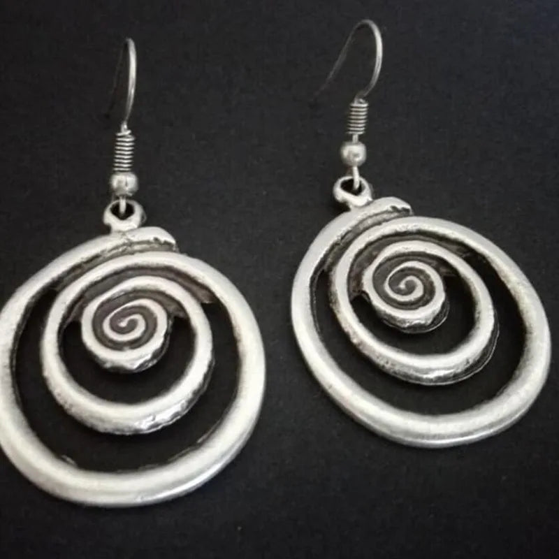 Women's Spiral Drop Earrings 