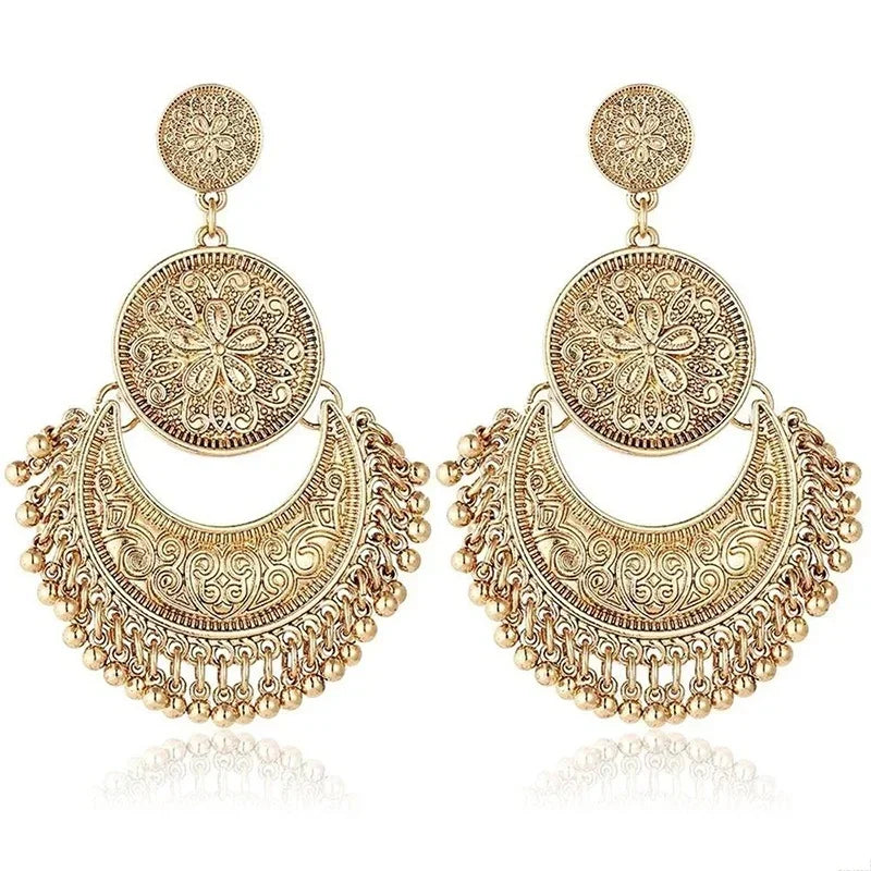 Bohemian Baroque-Style Dangle Earrings gold 