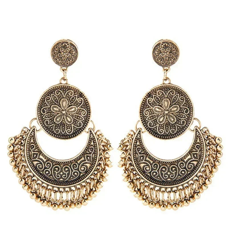 Bohemian Baroque-Style Dangle Earrings rose gold