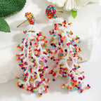 Bohemian-Style Coral Dangle Earrings