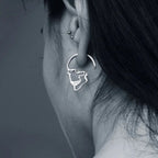 Silver Skull Dangle Earrings for Men or Women