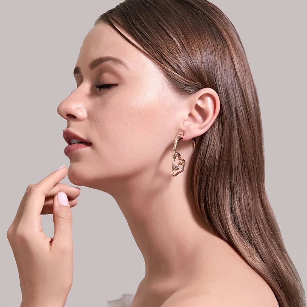 Silver Skull Dangle Earrings for Men or Women