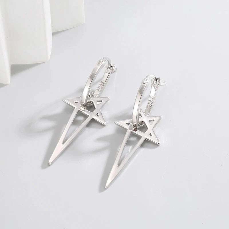 Long Pentacle Witchcraft Wiccan Women's Earrings
