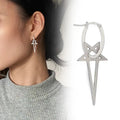 Long Pentacle Witchcraft Wiccan Women's Earrings