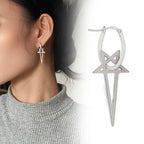 Long Pentacle Witchcraft Wiccan Women's Earrings