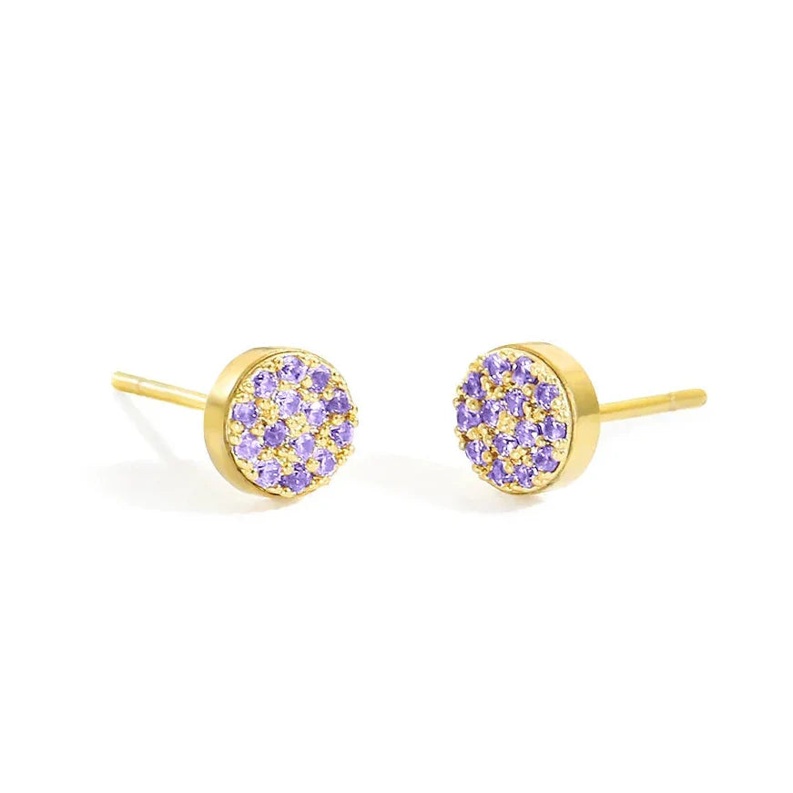 Women's August birthstone stud earrings