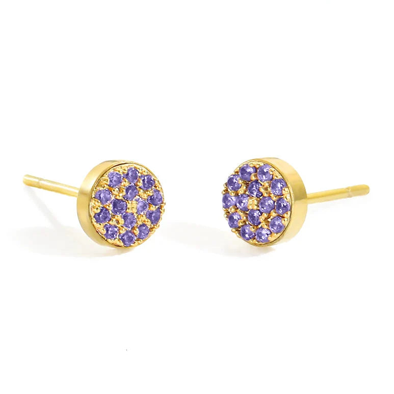 Women's June birthstone stud earrings