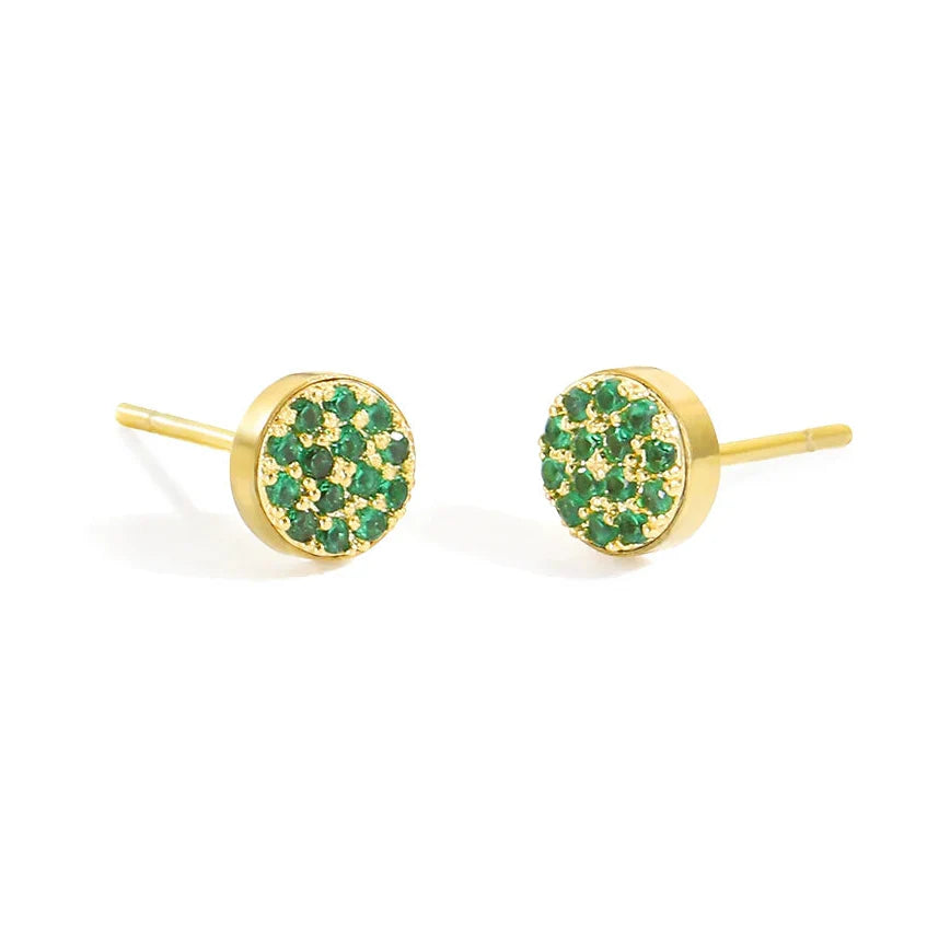 Women's May birthstone stud earrings