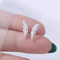 Feather stud earrings