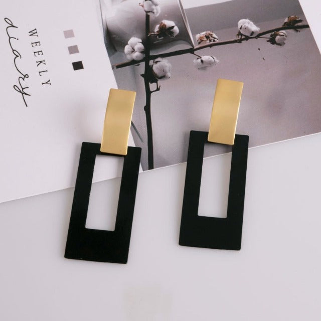 Rectangle Drop Earrings