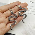 Reptile Snake Earrings silver