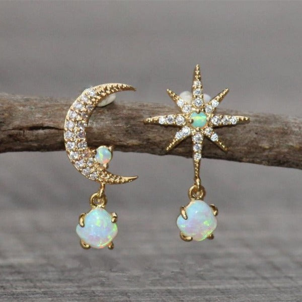 Sun Moon Star Earrings for Women