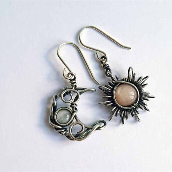Sun Moon Earrings Women Star
