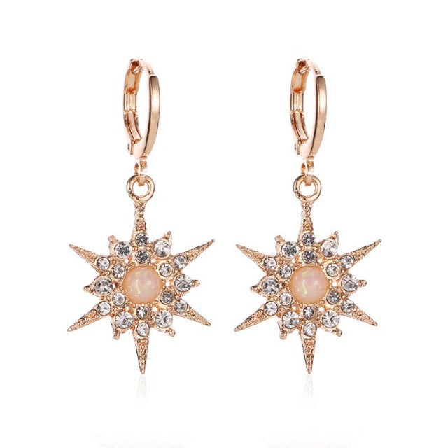 Sun Earrings women gold