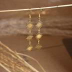 Sun Pendant Earrings Celestial Woman
