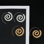 Spiral Hoop Earrings for Women silver
