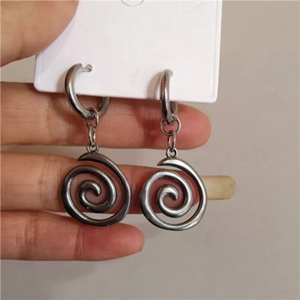 Spiral Dangle Earrings for Women