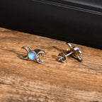 Triple Moon Earrings Witchcraft Wiccan Studs Women