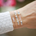 3-row bracelet with Crystal Moonstone