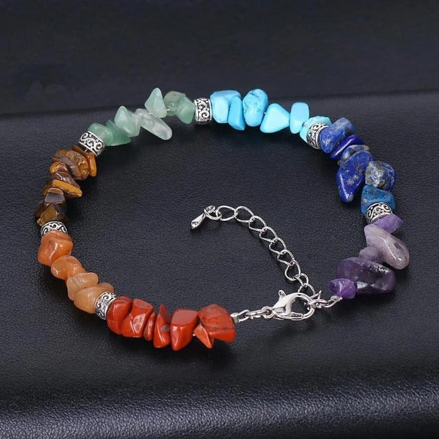 7 Chakras Bracelet Genuine Stone