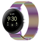 Magnetic Milanese Stainless Steel Bracelet for Google Pixel Watch 1 & 2 rainbow
