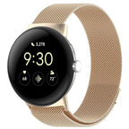 Magnetic Milanese Stainless Steel Bracelet for Google Pixel Watch 1 & 2 champagne