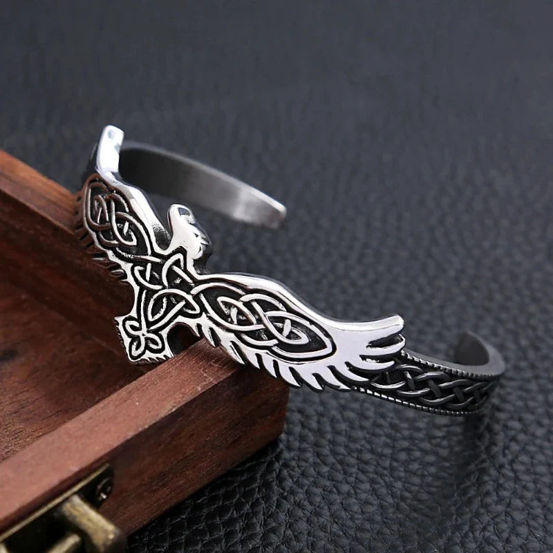 Silver Eagle Figaro Bracelet